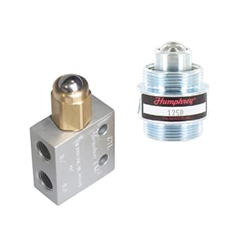 roller ball operated valves